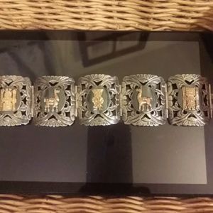 Beautiful Peru 18K &.925 panel bracelet
